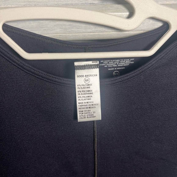 Revolve Good American Lightweight So Soft Sculpted T-Shirt Black Basic Staple‎ - Picture 9 of 11